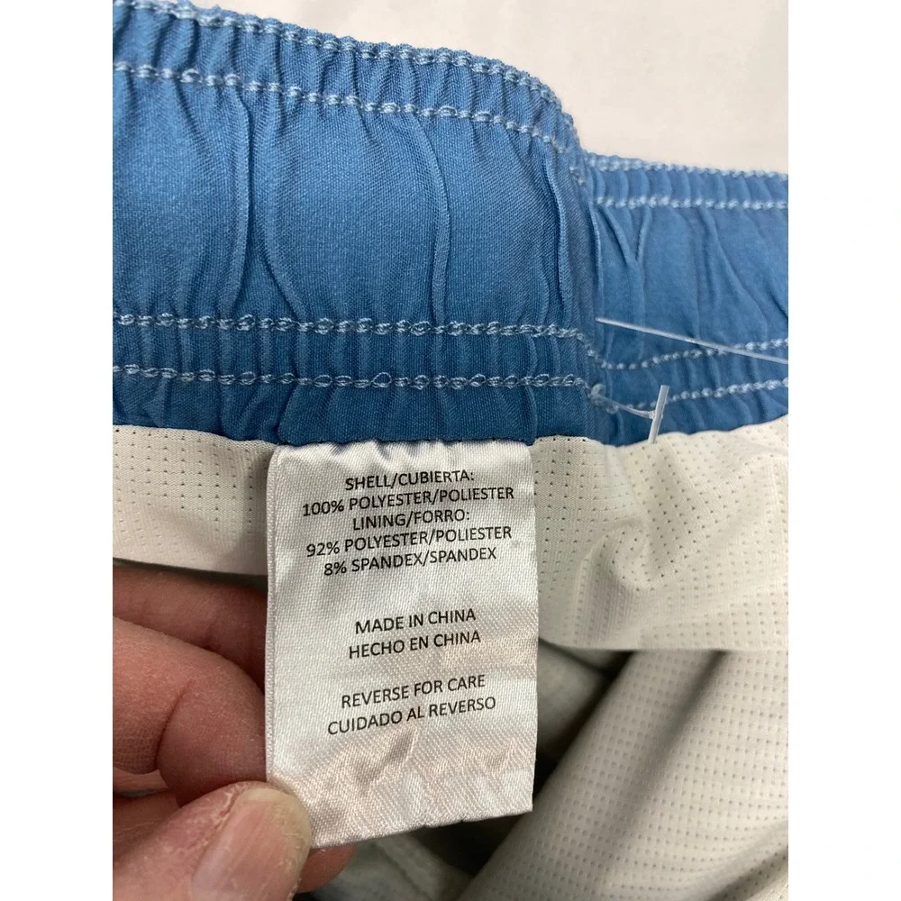 Laguna Swim Trunks Men's‎ XL Blue White Striped Lined Drawstring Shorts NWT